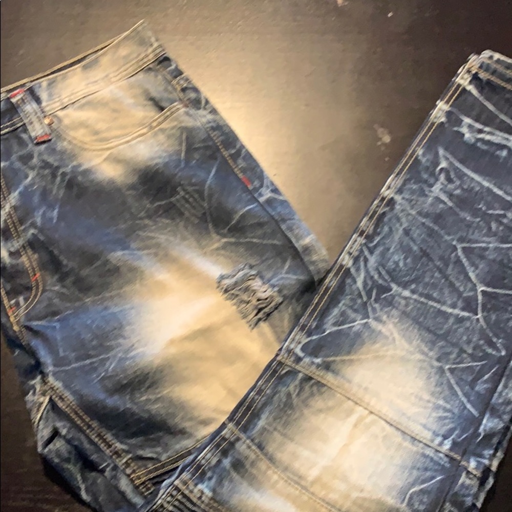 Bleached designer Jeans